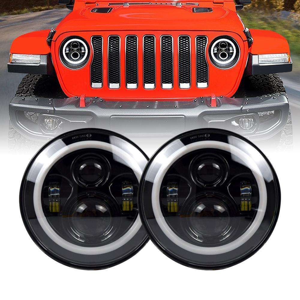 7 Inch LED Halo Headlights for 18-21 Jeep Wrangler JL & Gladiator JT - High  Country Off-road