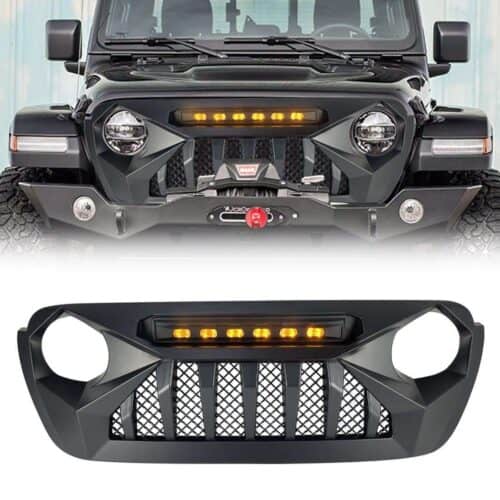 demon-grille-w-amber-led-running-lights-matte-black-for-18-21-jeep-wrangler-jl-gladiator-jt-grilles-and-grille-deletes-am-off-road-206258.jpg Demon Grille w/ Amber LED Running Lights for 18-21 Jeep Wrangler JL & Gladiator JT - Matte Black
