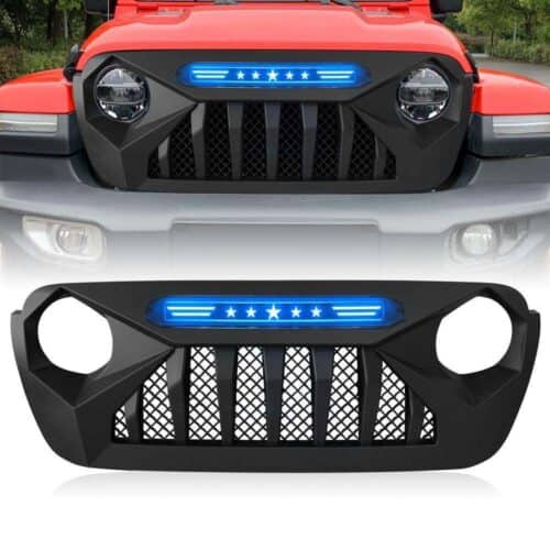 demon-grille-w-blue-star-drl-18-20-jeep-wrangler-jl-gladiator-grilles-and-grille-deletes-am-off-road-748685.jpg Demon Grille w/ Blue Star DRL for 18-23 Jeep Wrangler JL & Gladiator JT