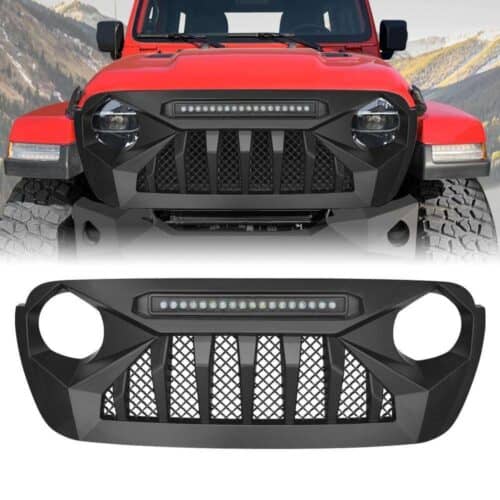 demon-grille-w-led-off-road-lights18-20-jeep-wrangler-jl-gladiator-grilles-and-grille-deletes-am-off-road-908893.jpg Demon Grille w/ LED Off-Road Lights for 18-23 Jeep Wrangler JL & Gladiator JT