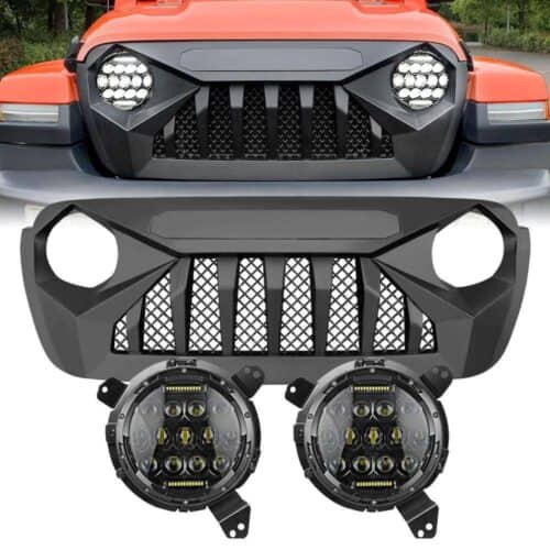 demon-grille-w-mesh-honeycomb-headlights-combo-18-19-wrangler-jl-headlights-grille-combo-am-off-road-407497.jpg Demon Grille w/ Mesh & Honeycomb Headlights Combo for 18-21 Jeep Wrangler JL & Gladiator JT
