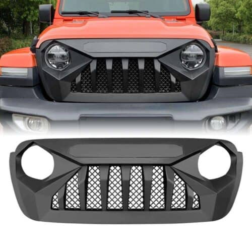demon-grille-w-mesh-matte-black18-20-jeep-wrangler-jl-gladiator-grilles-and-grille-deletes-am-off-road-919662.jpg Demon Grille w/ Mesh - Matte Black for 18-23 Jeep Wrangler JL & Gladiator JT