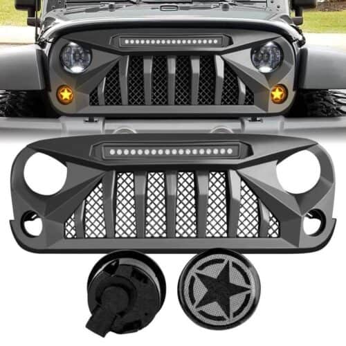 gladiator-grille-w-led-off-road-lights-smoked-star-turn-lights-combo-07-18-wrangler-jk-headlights-grille-combo-am-off-road-332690.jpg Gladiator Grille w/ LED Off-Road Lights & Smoked Star Turn Lights?Combo for 07-18 Wrangler JK