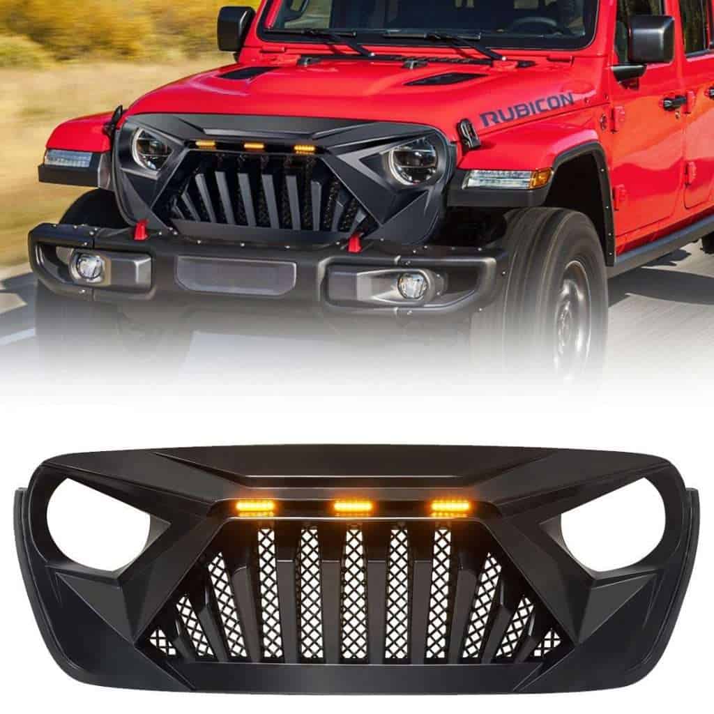 Goliath Grille w/ Amber LED Running Lights for 1823 Jeep Wrangler JL