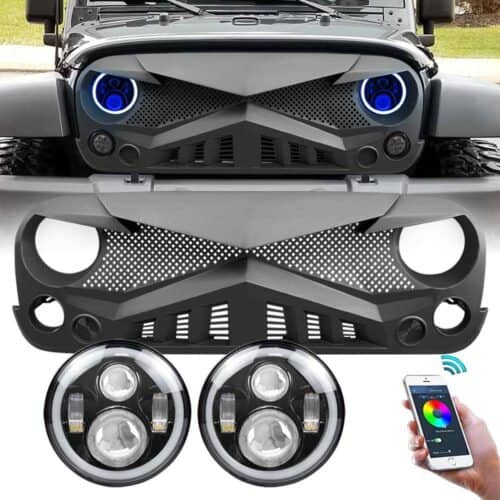 hawke-grille-rgb-halo-headlights-combo-07-18-wrangler-jk-headlights-grille-combo-am-off-road-886989.jpg Hawke Grille & RGB Halo Headlights Combo for 07-18 Wrangler JK