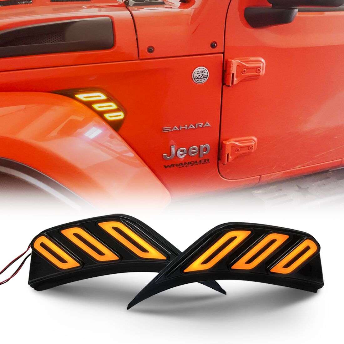 LED Front Fender Side Turn Signal for 18-21 Jeep Wrangler JL/ Gladiator JT  - High Country Off-road