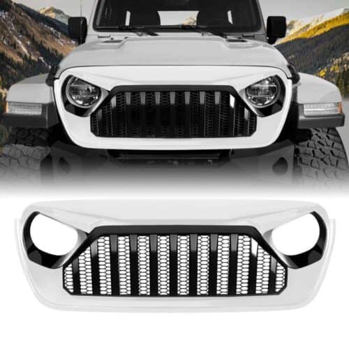 pre-order-gladiator-vader-grille-w-mesh-black-white-18-19-wrangler-jl-grilles-and-grille-deletes-am-off-road-745282.jpg Gladiator Vader Grille w/ Mesh - Black & White for 18-23 Jeep Wrangler JL & Gladiator JT