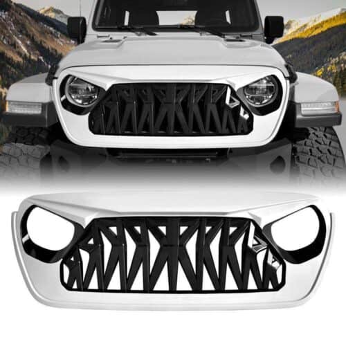 pre-order-shark-grille-white-black-18-19-wrangler-jl-grilles-and-grille-deletes-am-off-road-861162.jpg Shark Grille - White & Black for 18-23 Jeep Wrangler JL & Gladiator JT |