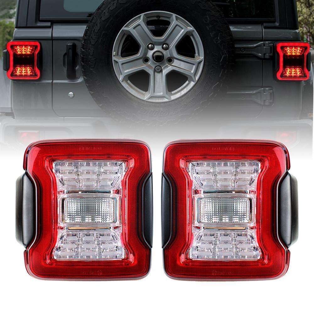 Red LED Tail Lights for 18-21 Jeep Wrangler JL - High Country Off-road