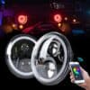 RGB Halo Headlights for 97-18 Jeep Wrangler TJ/ JK (DOT Approved)
