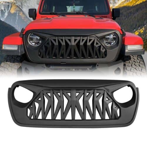 shark-grille-matte-black-18-19-wrangler-jl-grilles-and-grille-deletes-am-off-road-302353.jpg Shark Grille - Matte Black for 18-23 Jeep Wrangler JL & Gladiator JT
