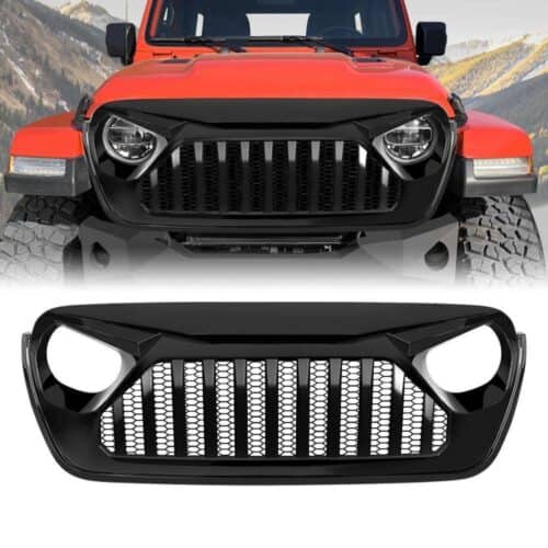vader-grille-w-mesh-glossy-black-18-19-wrangler-jl-grilles-and-grille-deletes-am-off-road-651838.jpg Vader Grille w/ Mesh - Glossy Black for 18-23 Jeep Wrangler JL & Gladiator JT