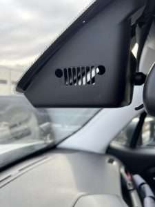 Jeep renegade rearview mirror trim with willys jeep grill on sides