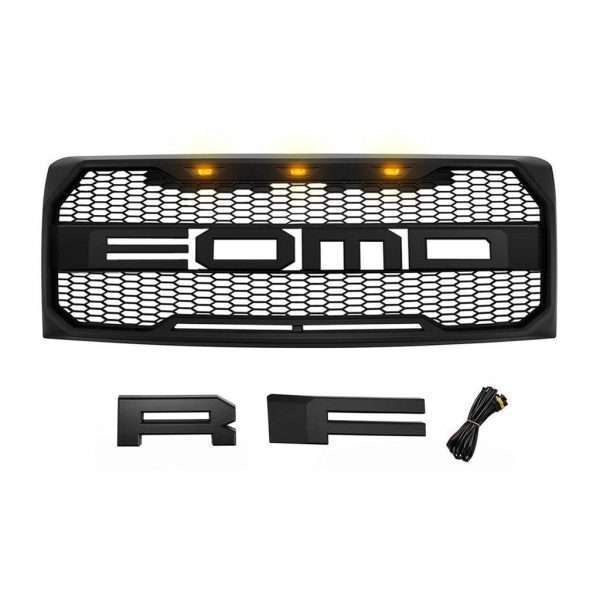 raptor-style-front-grill-hood-grille-wled-matte-black2009-2014-ford-f150-grilles-and-grille-deletes