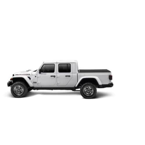 rugged-ridge-armis-soft-rolling-bed-cover-jt-13550.22-side-view-closed Rugged Ridge 13550.22 Armis Soft Rolling Bed Cover for 20-24 Jeep Gladiator JT