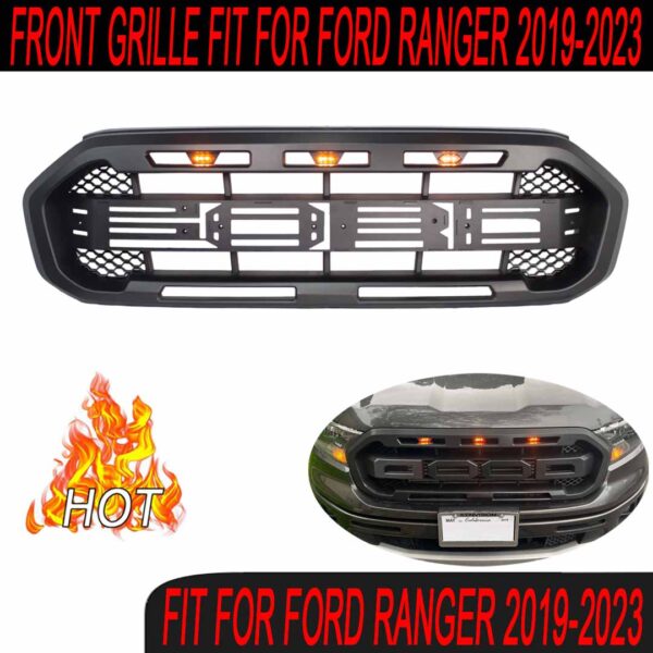 photo of ford ranger raptor grill with led lights