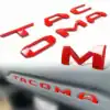Red Tacoma tailgate letters Tacoma Tailgate Letters | 2016-2023 3D Raised Inserts