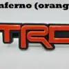 TRD Grille Badge Inferno Orange TRD Grill Badge | Fits Toyota Tacoma, Tundra, 4Runner and Others