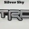 TRD Grille Badge Silver Sky TRD Grill Badge | Fits Toyota Tacoma, Tundra, 4Runner and Others