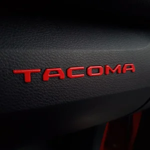 Tacoma Glove Box Letters Performance Red