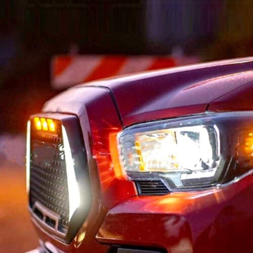 HONEYCOMB MESH GRILLE + LED DRL & SIGNAL LIGHTS FOR 3RD GEN TOYOTA TACOMA (2016-2023) NO SENSOR