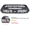 6__39976 OVERSIZE MESH HONEYCOMB GRILLE WITH AMBER LIGHT BAR FOR 2016+ TOYOTA TACOMA