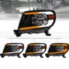 SWITCHBACK SEQUENTIAL BLK HEADLIGHTS W/LED TUBE BAR FOR 2005-2011 TOYOTA TACOMA