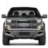 ARMOR GRILLE W/OFF-ROAD LIGHTS - MATTE BLACK FOR 2009-2014 FORD F150