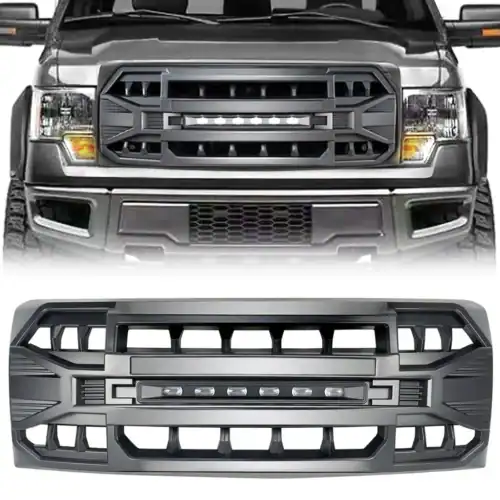armor-grille-woff-road-lights-matte-black-for-2009-2014-ford-f150-grilles-and-grille-deletes-am-off-road-651526 ARMOR GRILLE W/OFF-ROAD LIGHTS - MATTE BLACK FOR 2009-2014 FORD F150