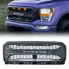 ARMOR GRILLE W/OFF-ROAD LIGHTS- MATTE BLACK FOR 2021-2023 FORD F150