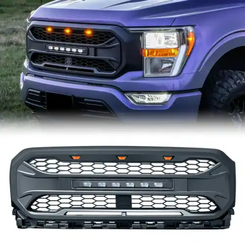 armor-grille-woff-road-lights-matte-black-for-2021-2022-ford-f150-grilles-and-grille-deletes-am-off-road-166026 ARMOR GRILLE W/OFF-ROAD LIGHTS- MATTE BLACK FOR 2021-2023 FORD F150