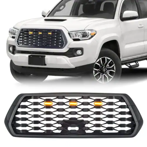 front-mesh-grille-w-amber-lights-for-2016-2021-toyota-tacoma-matte-black-grilles-and-grille-deletes-am-off-road-635086 FRONT MESH GRILLE W/ AMBER LIGHTS FOR 2016-2021 TOYOTA TACOMA-MATTE BLACK