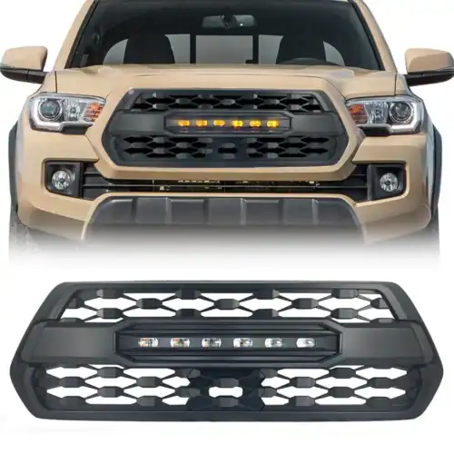 tacoma-grille-w-led-off-road-lights-for-2016-2021-toyota-tacoma-grilles-and-grille-deletes-am-off-road-902884 TRD PRO STYLE FRONT GRILLE W/ LED OFF-ROAD LIGHTS FOR 2016-2021 TOYOTA TACOMA- MATTE BLACK